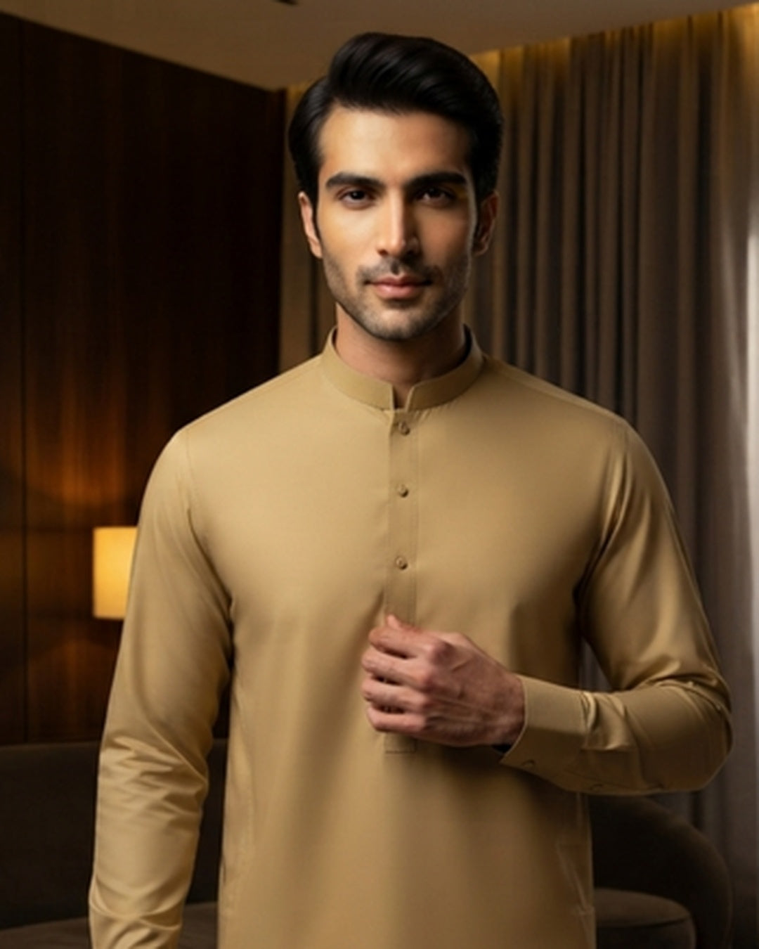 Men's Suit Mustard Gold Milano Boski Unstitched