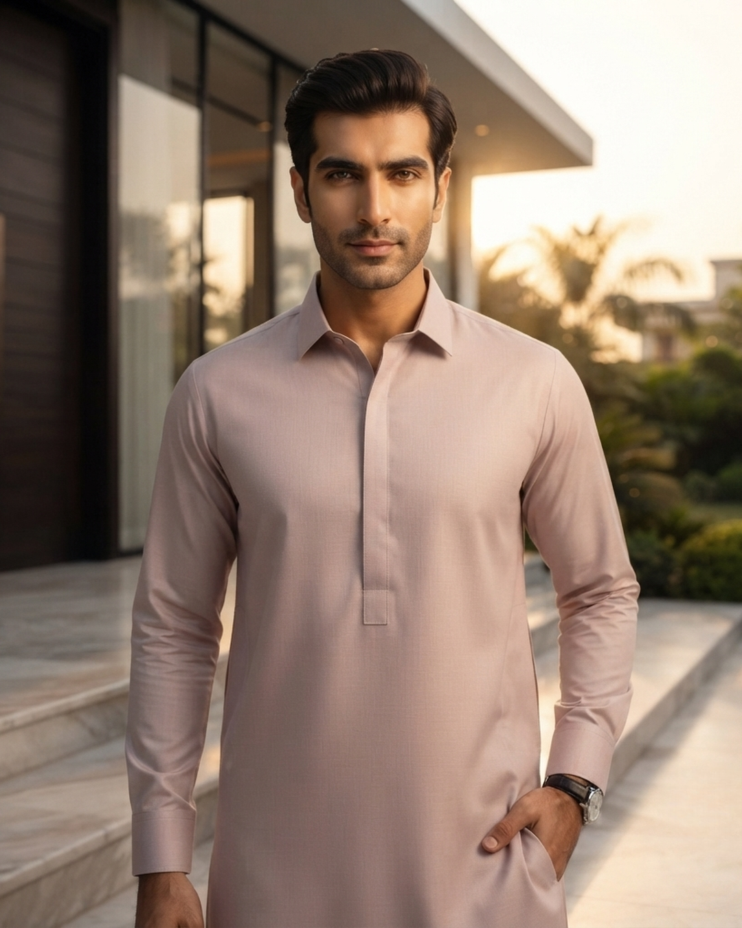 Men's Suit Blush Beige Torino Cotton Unstitched