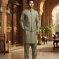 Men's Suit Sage Green MVS  Winter Parker Unstitched