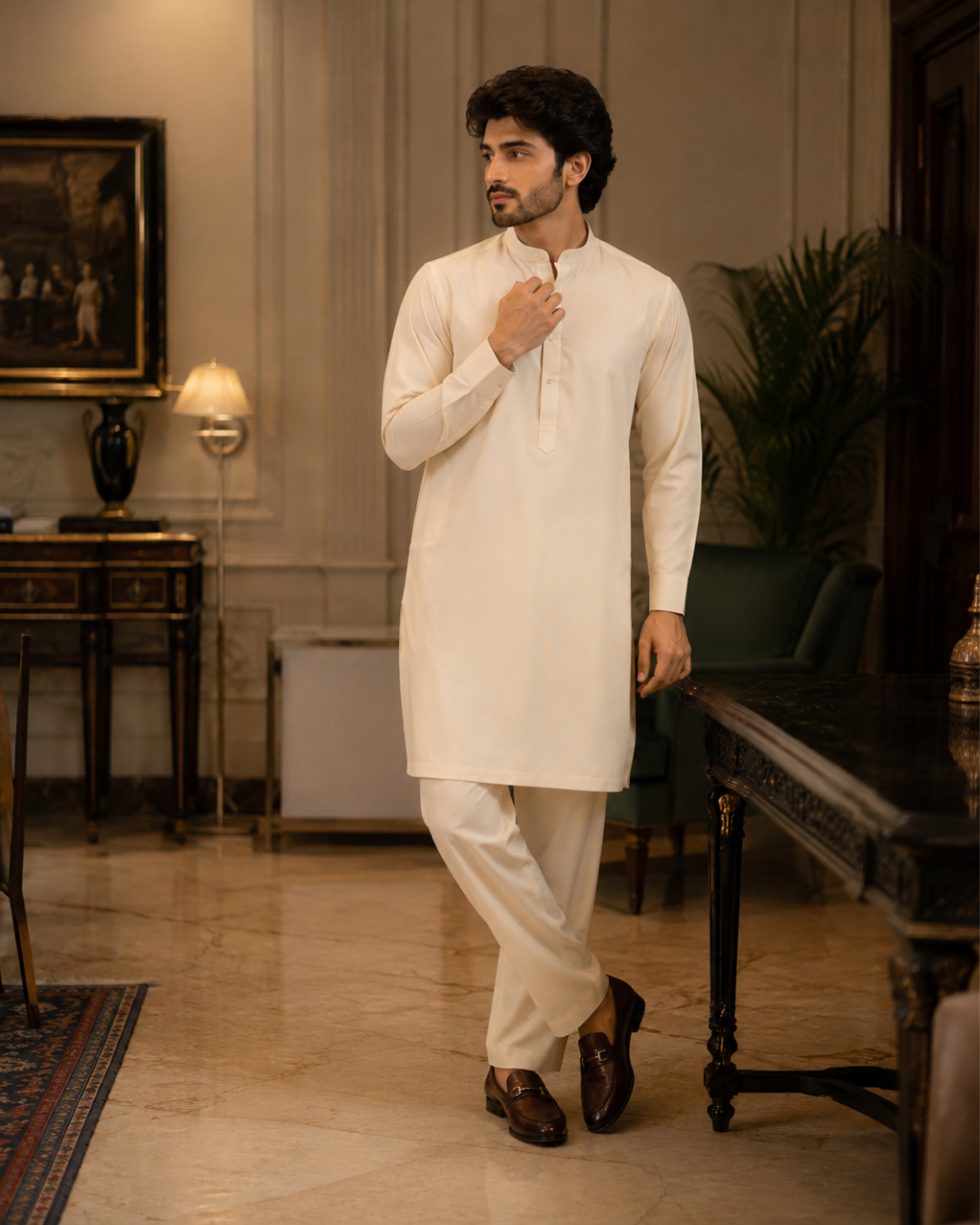 Men's Suit Cream Signature Boski Unstitched