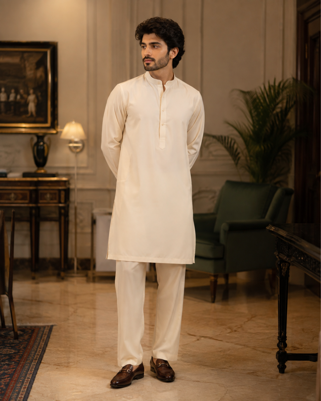 Men's Suit Cream Signature Boski Unstitched
