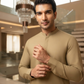 Men's Suit Olive Khaki Royal Swiss Wash & Wear Unstitched