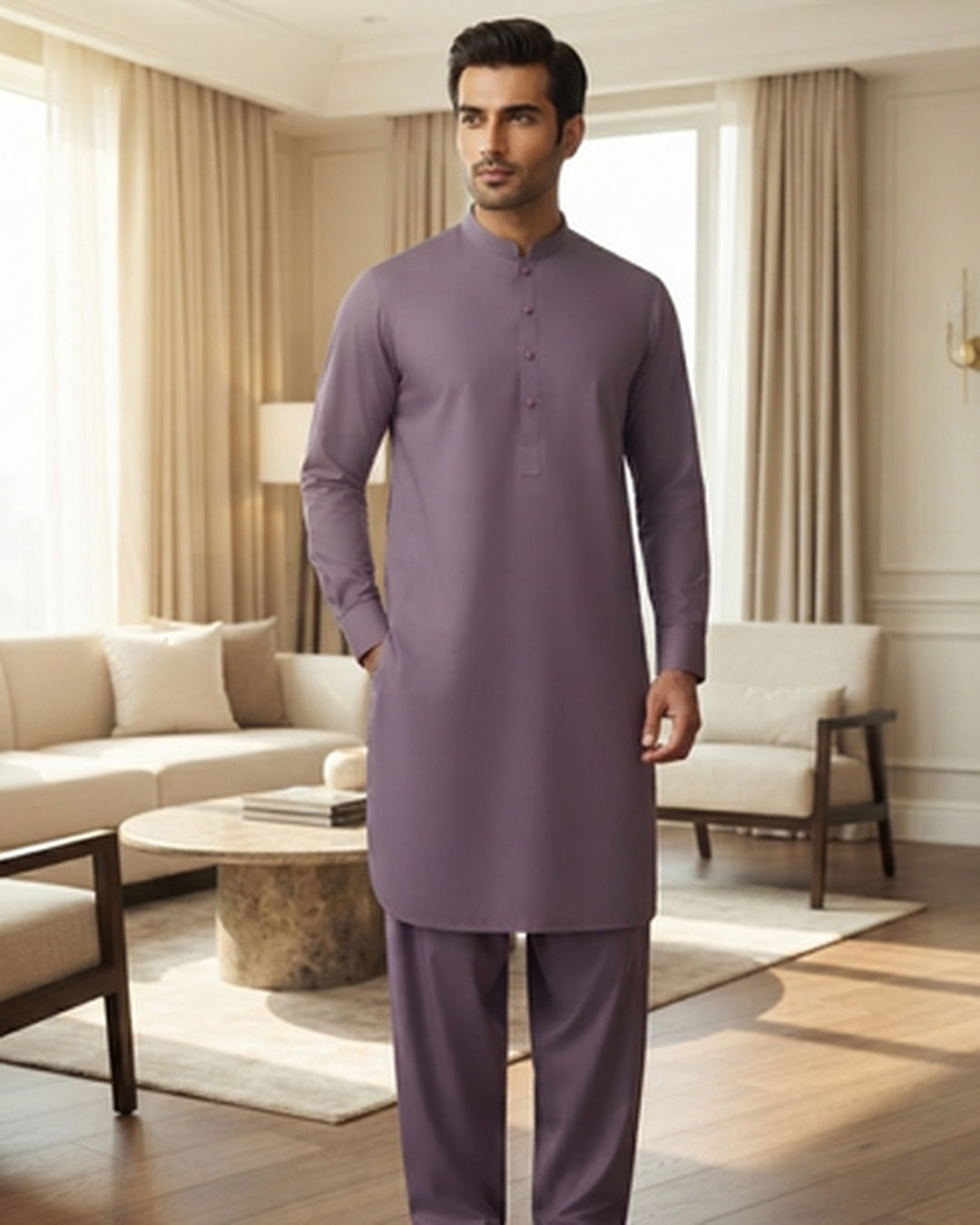Men's Suit Dusty Lavender Milano Boski Unstitched