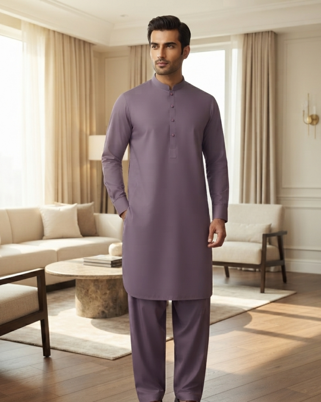 Men's Suit Dusty Lavender Milano Boski Unstitched