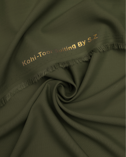 Men's Suit Olive Green Koh e Toor Wash & Wear Unstitched