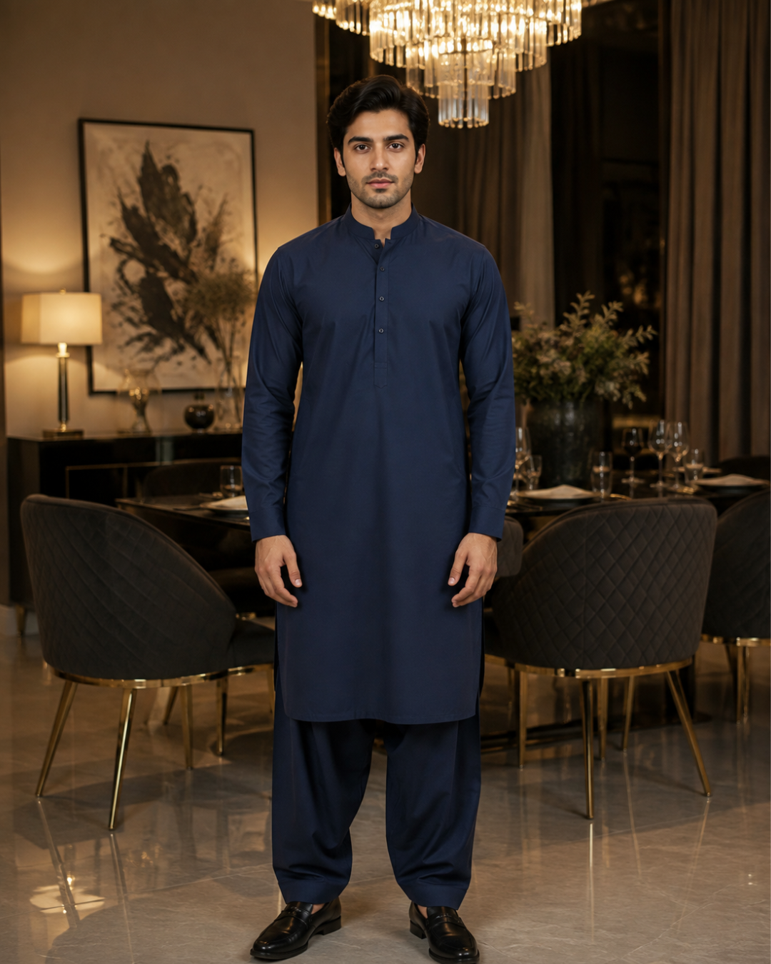 Men's Suit Dark Navy Signature Boski Unstitched