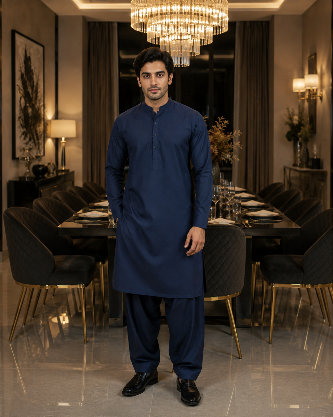 Men's Suit Dark Navy Signature Boski Unstitched
