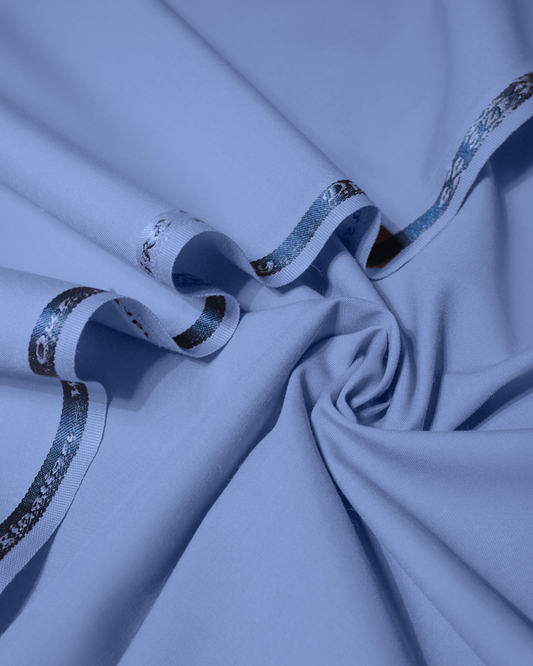 Men's Suit Sky Blue Empire Suiting Wash & Wear Unstitched