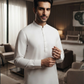Men's Suit White Kohistan Latha Unstitched