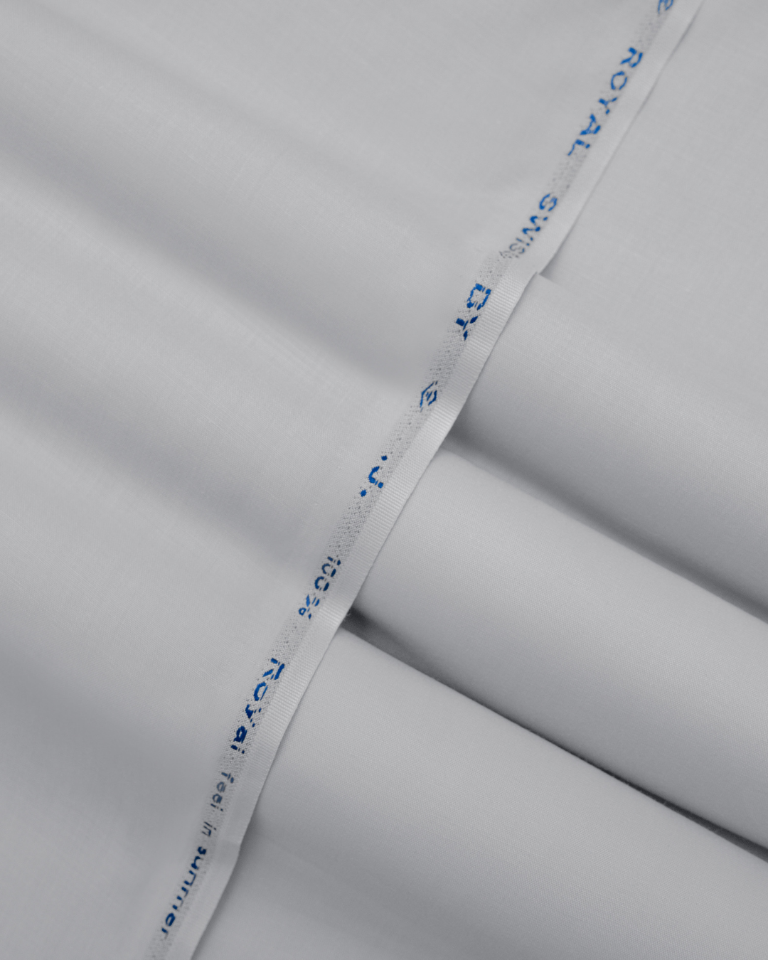 Men's Suit Ice White Royal Swiss Wash & Wear Unstitched