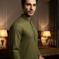 Men's Suit Moss Green Koh e Toor Wash & Wear Unstitched