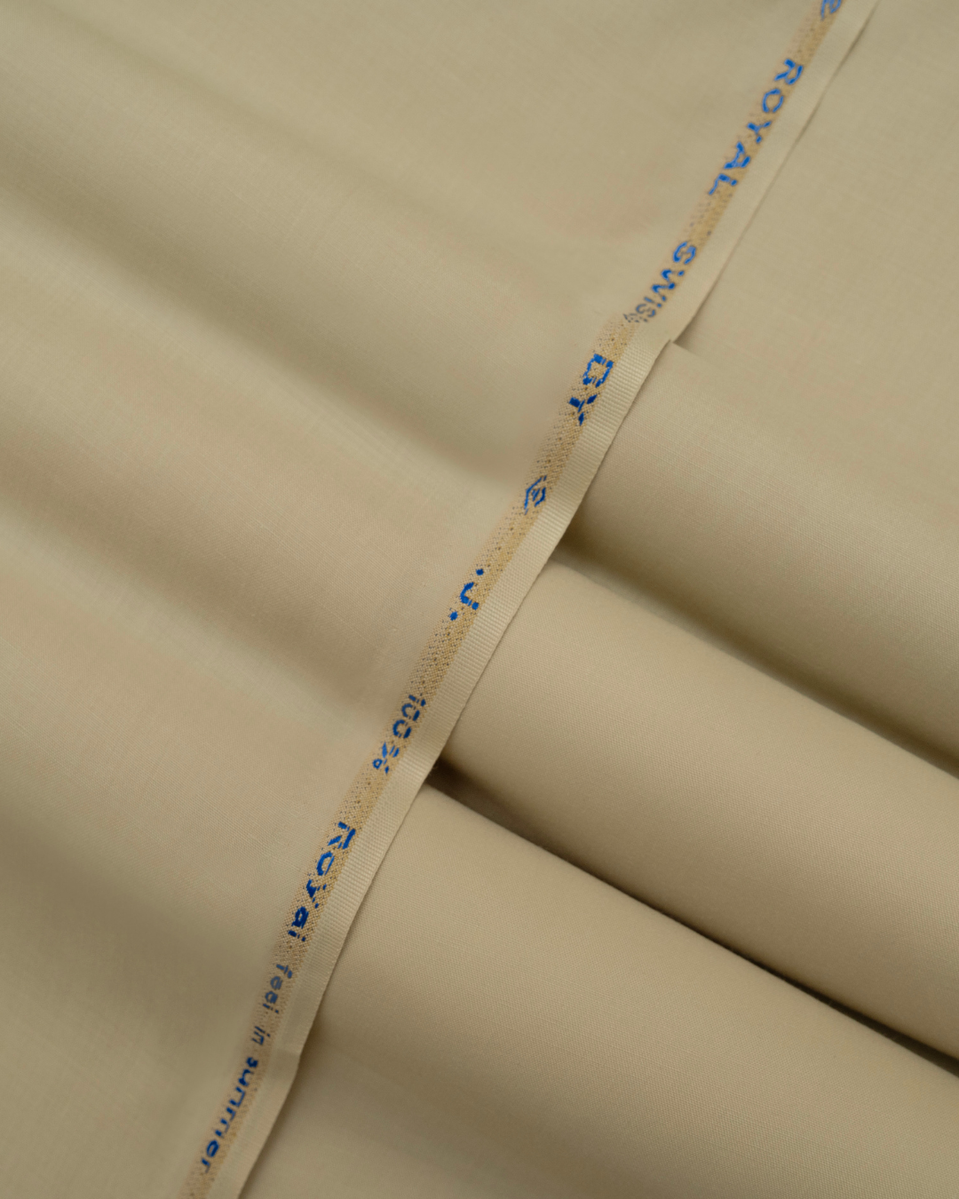 Men's Suit Desert Beige Royal Swiss Wash & Wear Unstitched