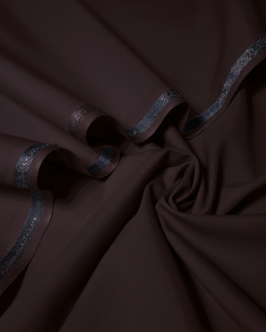  Men's Suit Dark Brown Empire Suiting Wash & Wear Unstitched