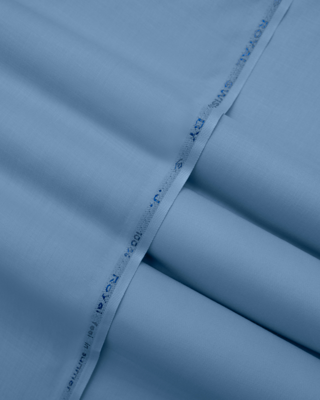 Men's Suit Powder Blue Royal Swiss Wash & Wear Unstitched