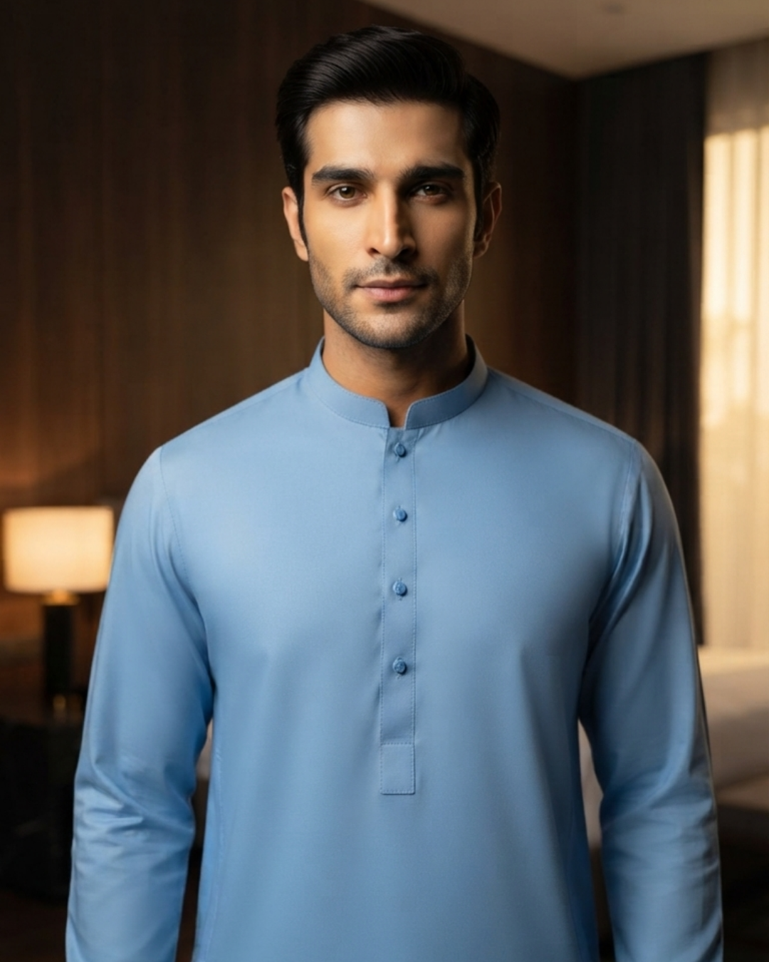 Men's Suit Sky Blue Koh e Toor Wash & Wear Unstitched