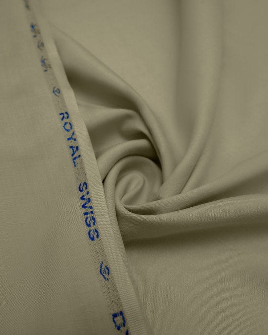 Men's Suit Sand Beige Royal Swiss Wash & Wear Unstitched