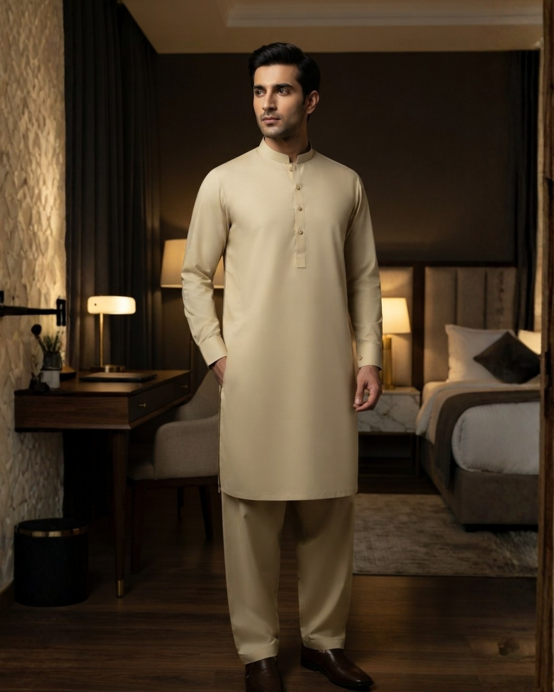 Men's Suit Light Beige Milano Boski Unstitched