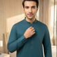 Men's Suit Peacock Blue Koh e Toor Wash & Wear Unstitched