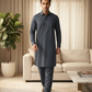Men's Suit Slate Blue Royal Swiss Wash & Wear Unstitched