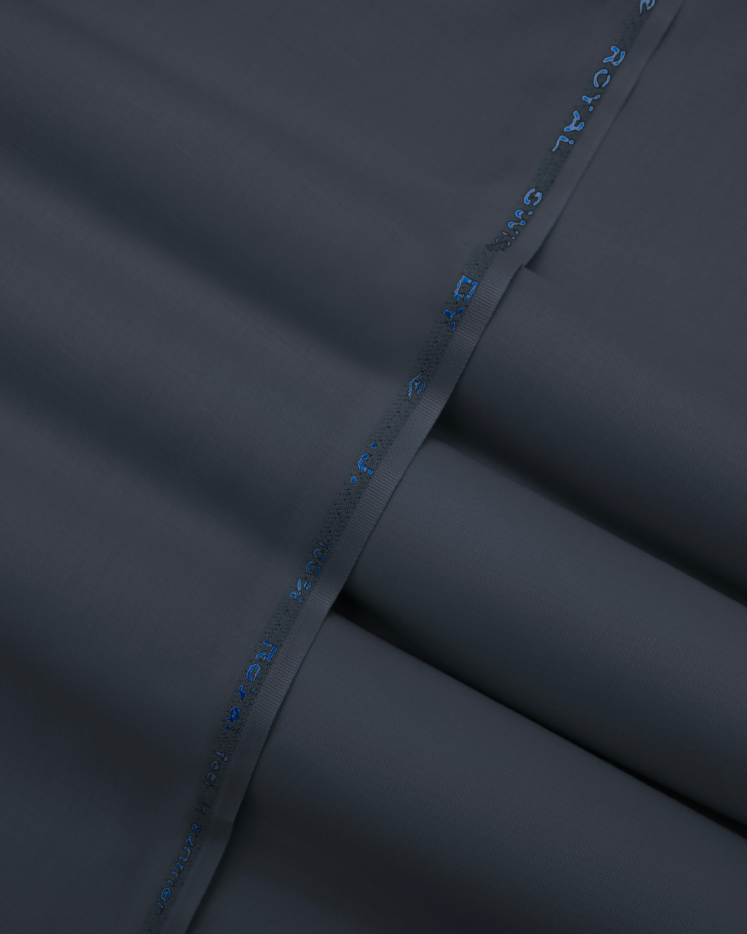 Men's Suit Slate Blue Royal Swiss Wash & Wear Unstitched