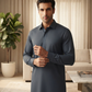 Men's Suit Slate Blue Royal Swiss Wash & Wear Unstitched