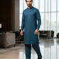 Men's Suit Navy Blue Royal Swiss Wash & Wear Unstitched
