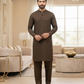 Men's Suit Espresso Brown Koh e Toor Wash & Wear Unstitched
