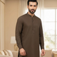 Men's Suit Espresso Brown Koh e Toor Wash & Wear Unstitched