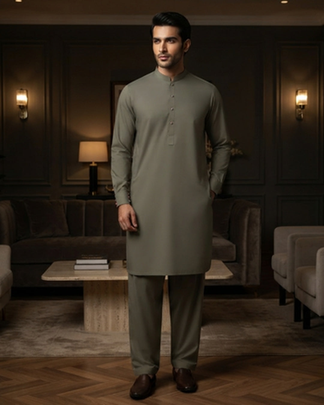 Men's Suit Ash Grey Milano Boski Unstitched