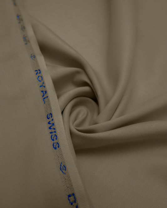 Men's Suit Stone Grey Royal Swiss Wash & Wear Unstitched