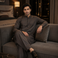 Men's Suit Dark Olive Brown Signature Boski Unstitched