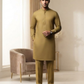 Men's Suit Olive Gold Milano Boski Unstitched