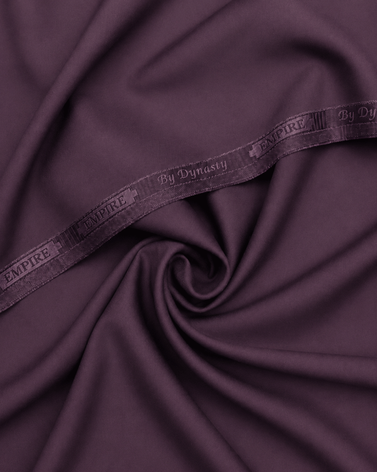 Men's Suit Muted Plum Empire Suiting Wash & Wear Unstitched