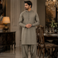 Men's Suit Muted Grayish Olive MVS Winter Parker Unstitched