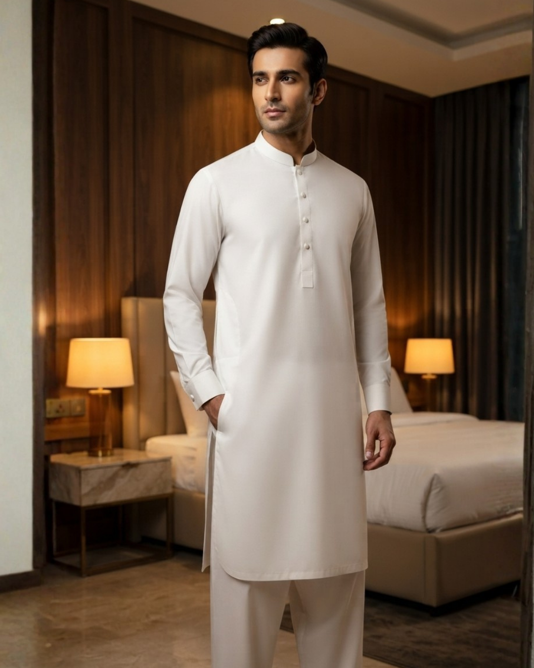 Men's Suit Ice White Milano Boski Unstitched