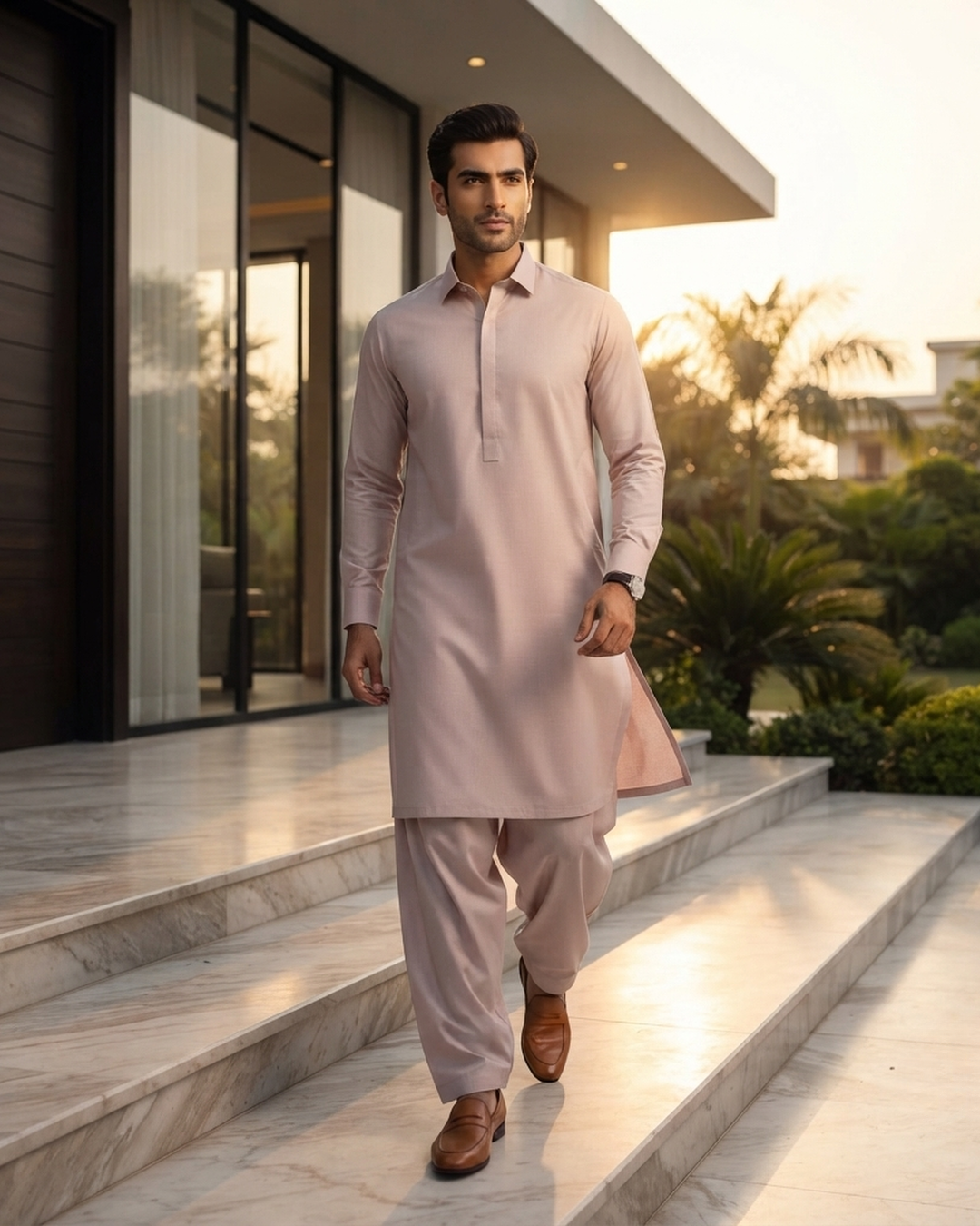 Men's Suit Blush Beige Torino Cotton Unstitched