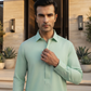 Men's Suit Mint Green Torino Cotton Unstitched