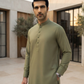 Men's Suit Olive Sage Torino Cotton Unstitched