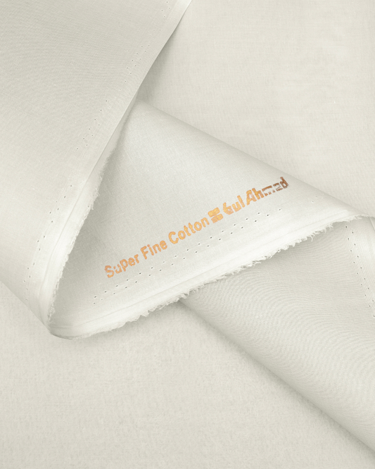Men's Suit Pearl White Torino Cotton Unstitched