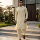 Men's Suit Vanilla Cream Torino Cotton Unstitched